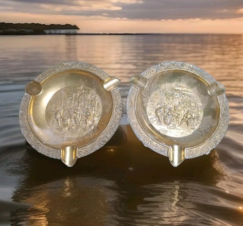 Brass cigar ashtray - brass,